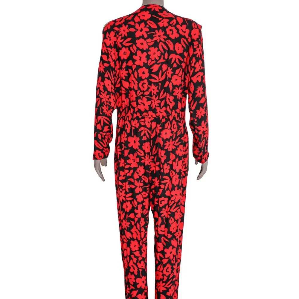Floral Long Sleeve Jumpsuit Womens Boho‎ One-Piece Outfit Casual Chic Romper 14